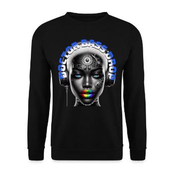 DOCTOR BASS DROP - Cool Woman with Headphones! - Unisex Sweatshirt - black - Front - Alina (178cm) & Michal (187cm)