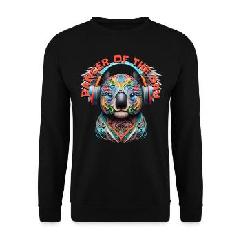 BANGER OF THE DAY – Cute Koala Bear & Headphones! - Unisex Sweatshirt - black - Front - Alina (178cm) & Michal (187cm)