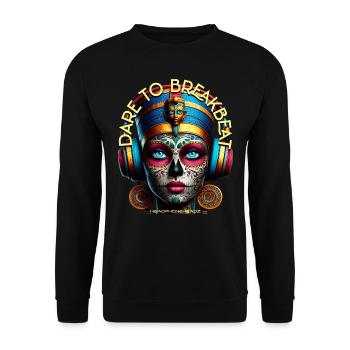 DARE TO BREAKBEAT - Cool Princess with Headphones! - Unisex Sweatshirt - black - Front - Alina (178cm) & Michal (187cm)