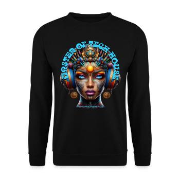 MASTER OF TECH HOUSE - Cool Princess & Headphones! - Unisex Sweatshirt - black - Front - Alina (178cm) & Michal (187cm)