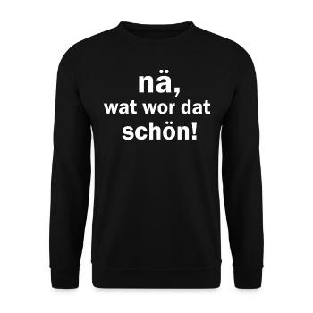 Na wat war dat schön kölsche Sprüche Köln - Unisex Pullover - Schwarz - Vorne - Alina (178cm) & Michal (187cm)