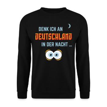 Denk Ich An Deutschland in der Nacht … (4C) - Unisex Pullover - Schwarz - Vorne - Alina (178cm) & Michal (187cm)