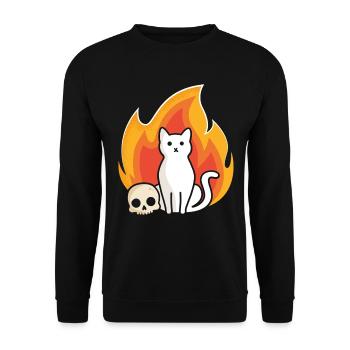 Purr-gatory - Unisex Sweatshirt - black - Front - Alina (178cm) & Michal (187cm)