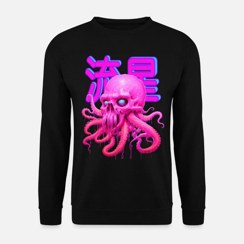 PINK OCTOPUS SCULL! - Unisex Pullover - Schwarz