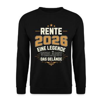 Pension 2026 Pensioner Pensioner Legend Retirement - Unisex Sweatshirt - black - Front - Alina (178cm) & Michal (187cm)