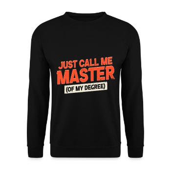 Master De Mon Diplôme | Drôle de diplôme de fin d’études - Sweat-shirt Unisexe - noir - Devant - Alina (178cm) & Michal (187cm)