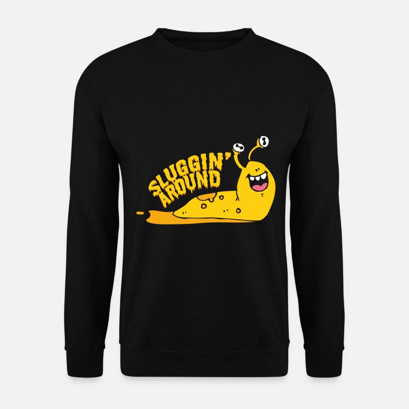 Sluggin um Bananenschnecke - Unisex Pullover - Schwarz