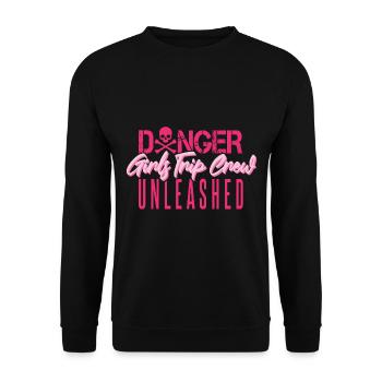 Girls Trip Crew entfesselt - Unisex Pullover - Schwarz - Vorne - Alina (178cm) & Michal (187cm)