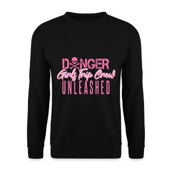 Girls Trip Crew entfesselt - Unisex Pullover - Schwarz - Vorne - Alina (178cm) & Michal (187cm)