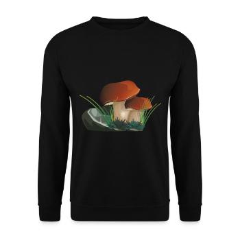 Boletus le roi des champignons - Sweat-shirt Unisexe - noir - Devant - Alina (178cm) & Michal (187cm)