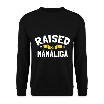 Aufgewachsen auf Mamaliga - Unisex Pullover - Schwarz - Vorne - Alina (178cm) & Michal (187cm)