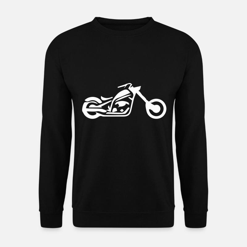 Motorrad Chopper Cruiser Biker Mechaniker Geschenk - Unisex Pullover - Schwarz