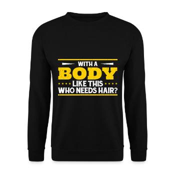 Dad Joke Quote Dad Sarcastic Saying - Unisex Sweatshirt - black - Front - Alina (178cm) & Michal (187cm)