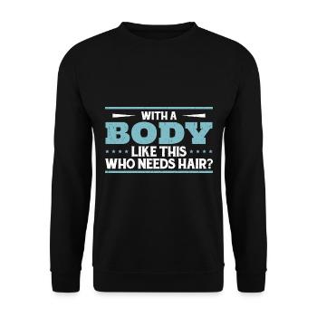 Father's Day Daughter Dad - Unisex Sweatshirt - black - Front - Alina (178cm) & Michal (187cm)