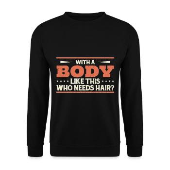 Drôle d’anniversaire papa blague papa papa - Sweat-shirt Unisexe - noir - Devant - Alina (178cm) & Michal (187cm)