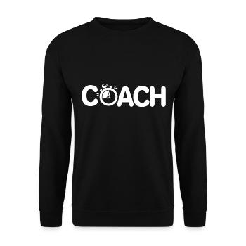 Trainer, du wirst das Trainertrikot nass machen - Unisex Pullover - Schwarz - Vorne - Alina (178cm) & Michal (187cm)