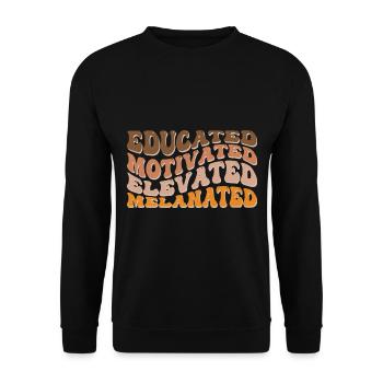 Instruit Motivé Élevé Mélané - Sweat-shirt Unisexe - noir - Devant - Alina (178cm) & Michal (187cm)