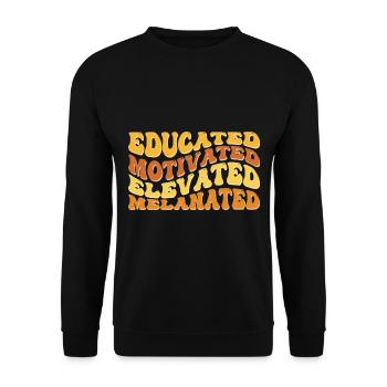 Instruit Motivé Élevé Mélané - Sweat-shirt Unisexe - noir - Devant - Alina (178cm) & Michal (187cm)