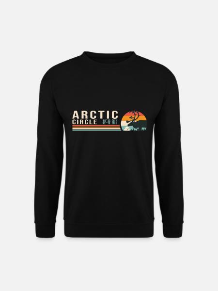 Polarkreis Arktisches Norwegen Geschenk Cool Travel - Unisex Pullover - Schwarz