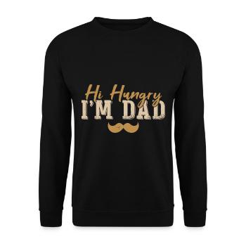 Salut affamé, je suis papa - Sweat-shirt Unisexe - noir - Devant - Alina (178cm) & Michal (187cm)