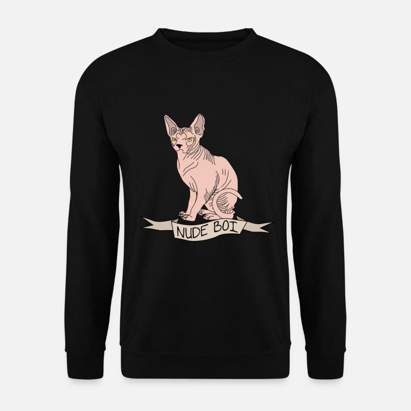 Nacktkatze don sphynx - Unisex Pullover - Schwarz