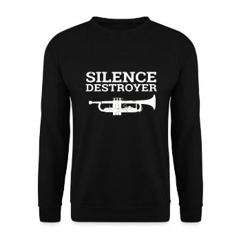 Trompete - Unisex Pullover - Schwarz - Vorne - Alina (178cm) & Michal (187cm)