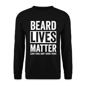 Beard bearded - Unisex Sweatshirt - black - Front - Alina (178cm) & Michal (187cm)