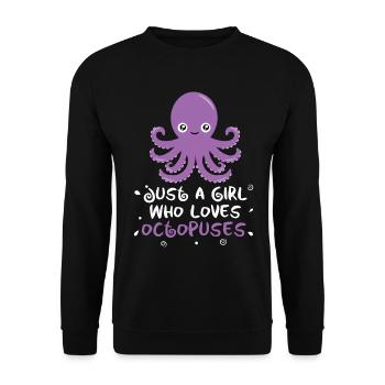 Just A Girl Who Love Octopuses Squid Octopus - Unisex Sweatshirt - black - Front - Alina (178cm) & Michal (187cm)