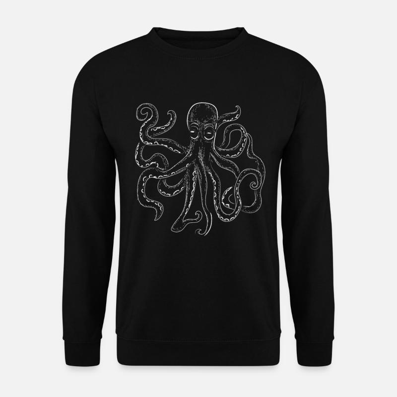 Octopus illustration octopus squid octopus - Unisex Sweatshirt - black