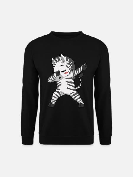 Dabbing Zebra Dab Dance Zebras - Unisex Pullover - Schwarz