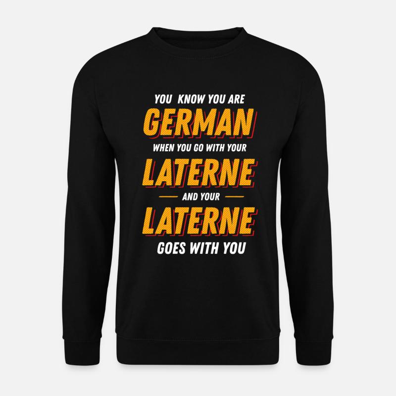 St. Martin Laterne Lustiger Denglisch Spruch - Unisex Pullover - Schwarz