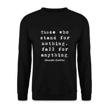 Alexander Hamilton - Ceux qui ne défendent rien - Sweat-shirt Unisexe - noir - Devant - Alina (178cm) & Michal (187cm)