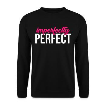 Imparfaitement parfait - Sweat-shirt Unisexe - noir - Devant - Alina (178cm) & Michal (187cm)