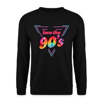 Music 90s - Unisex Sweatshirt - black - Front - Alina (178cm) & Michal (187cm)