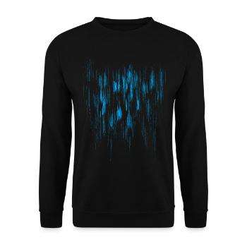 Background Abstract / BLUE - Unisex Sweatshirt - black - Front - Alina (178cm) & Michal (187cm)