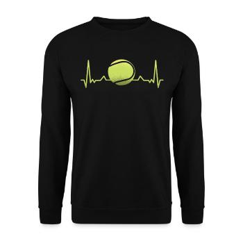 Tennis battement de coeur ECG - Sweat-shirt Unisexe - noir - Devant - Alina (178cm) & Michal (187cm)