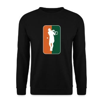 Tennis player Silhouette Tennis France - Unisex Sweatshirt - black - Front - Alina (178cm) & Michal (187cm)