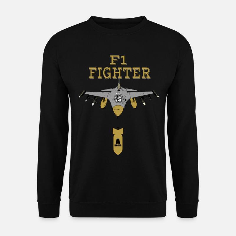 Kampfflugzeug - Unisex Pullover - Schwarz