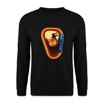 Climbers climbing - Unisex Sweatshirt - black - Front - Alina (178cm) & Michal (187cm)