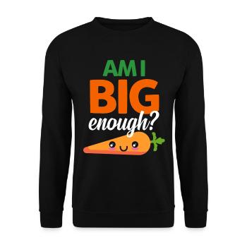 Carotte carotte - Sweat-shirt Unisexe - noir - Devant - Alina (178cm) & Michal (187cm)