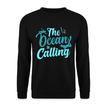 Plongeur plongeur océan - Sweat-shirt Unisexe - noir - Devant - Alina (178cm) & Michal (187cm)