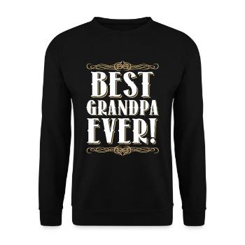 Grandpa grandfather - Unisex Sweatshirt - black - Front - Alina (178cm) & Michal (187cm)