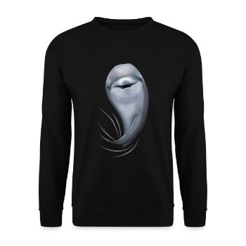Dolphin dolphin dolphin lover gift - Unisex Sweatshirt - black - Front - Alina (178cm) & Michal (187cm)