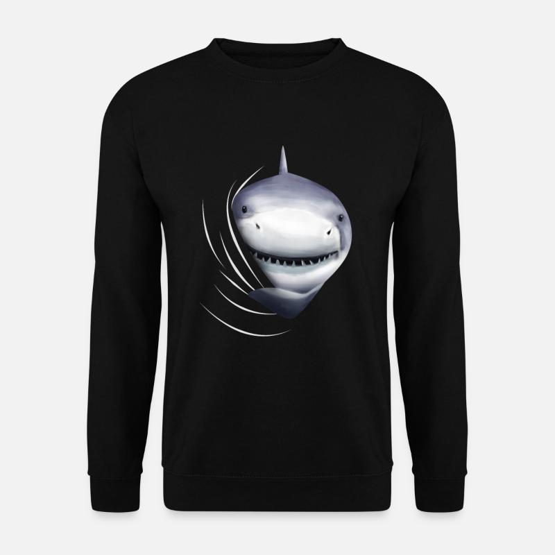 Hai Haifisch Haie Hailiebhaber Geschenk - Unisex Pullover - Schwarz