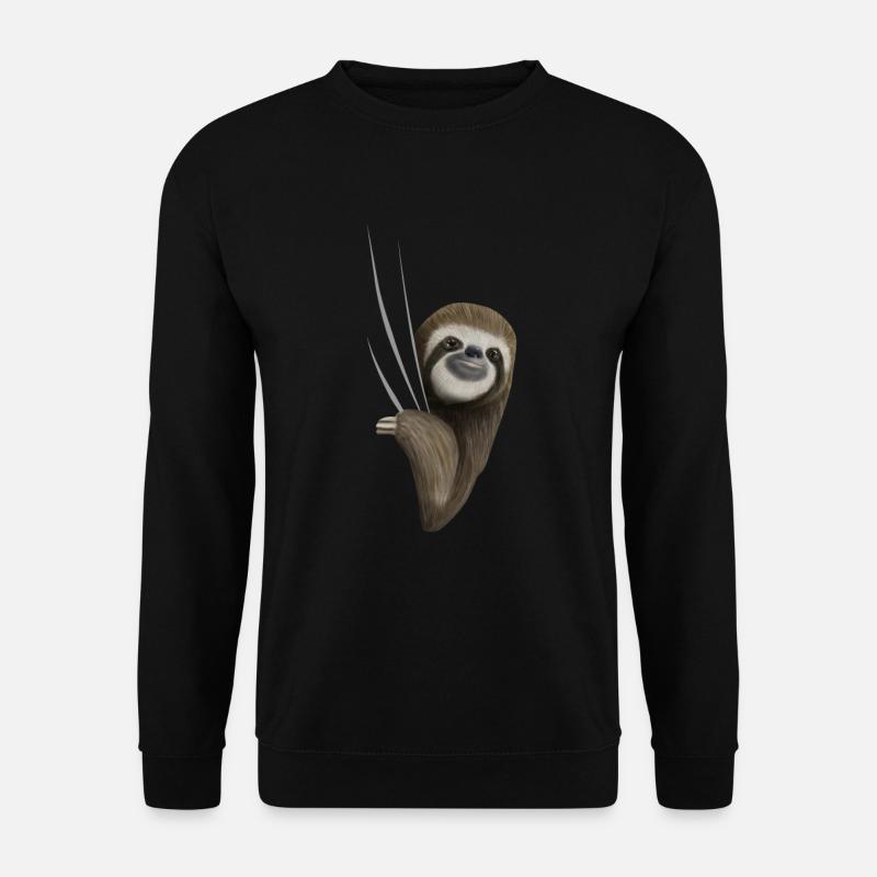 Faultier Faultiere Faultierliebhaber Geschenk - Unisex Pullover - Schwarz