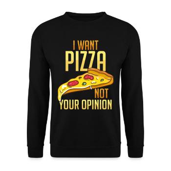 Pizza - Sweat-shirt Unisexe - noir - Devant - Alina (178cm) & Michal (187cm)