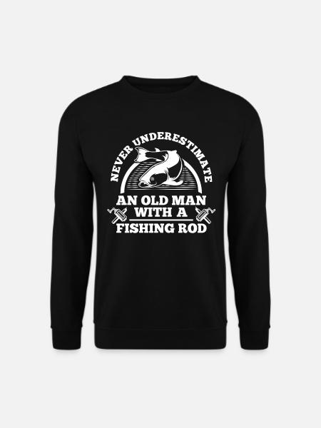 Canne à pêche père grand-père - Sweat-shirt Unisexe - noir