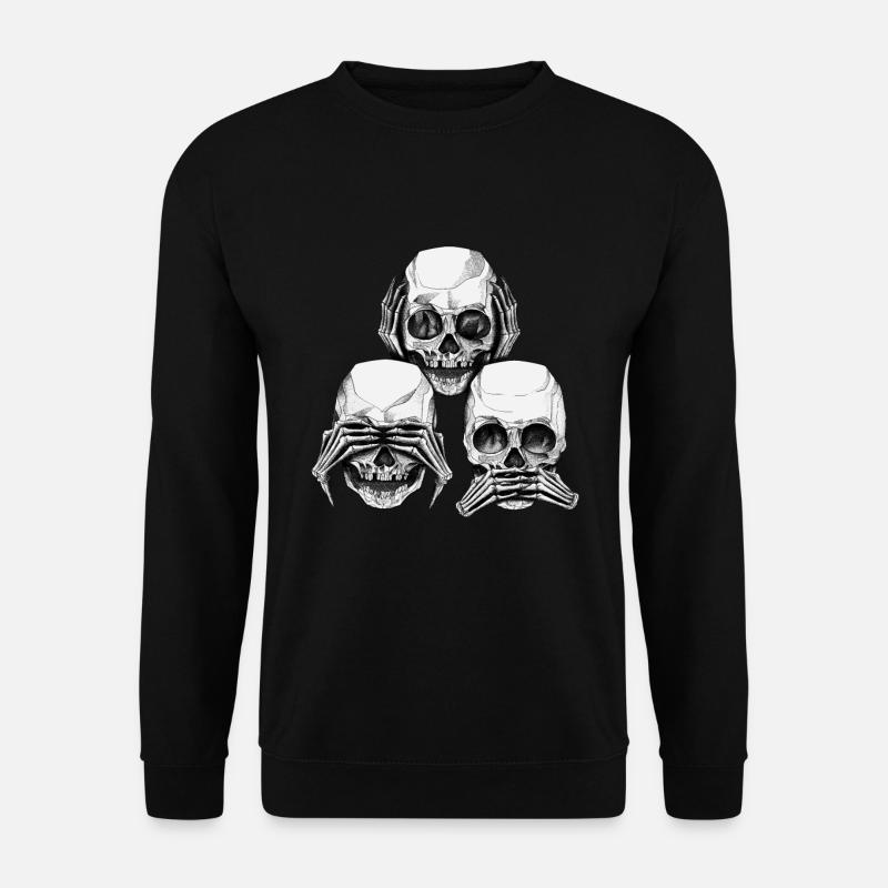 Skull Skull Bone Skull - Unisex Sweatshirt - black