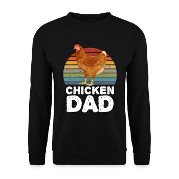 Chicken Dad Chicken Rooster Hen - Unisex Sweatshirt - black - Front - Alina (178cm) & Michal (187cm)