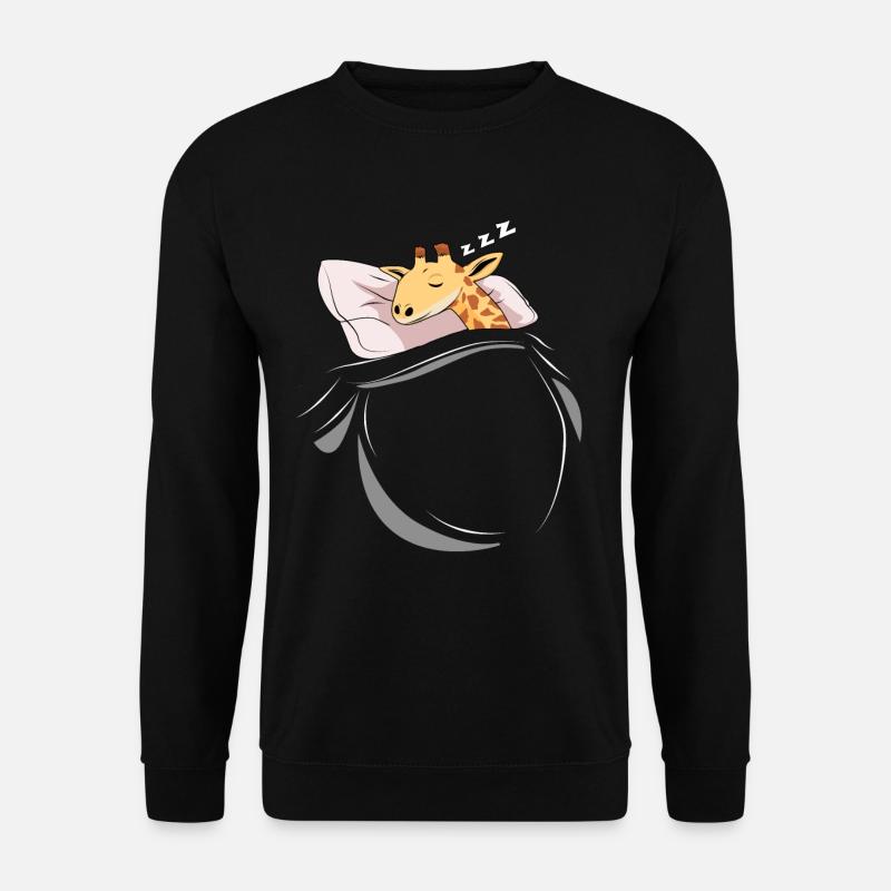 Sleeping and slumbering giraffe - Unisex Sweatshirt - black